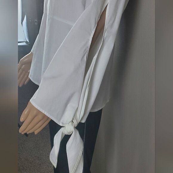 Universal Standard J. Crew White Crisp Popover Blouse - Picture 6 of 6